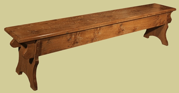 Medieval style oak bench