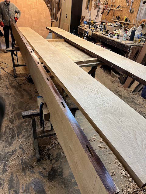 Period style oak table top boards
