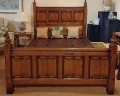 Medieval style oak carved bed HALF PRICE