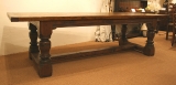 Period style heavy oak refectory table 45% DISCOUNT
